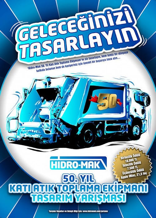 Hidro-Mak 50. Yıl Katı Atık Toplama Ekipmanı Tasarım Yarışması (04 Ocak-30 Nisan 2012)