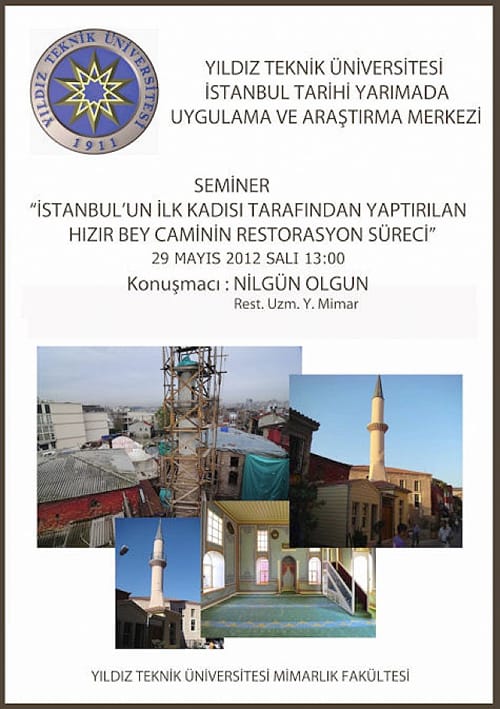 İstanbul Tarihi Yarımada Uygulama ve Araştırma Merkezi Semineri ( 29 Mayıs 2012 )