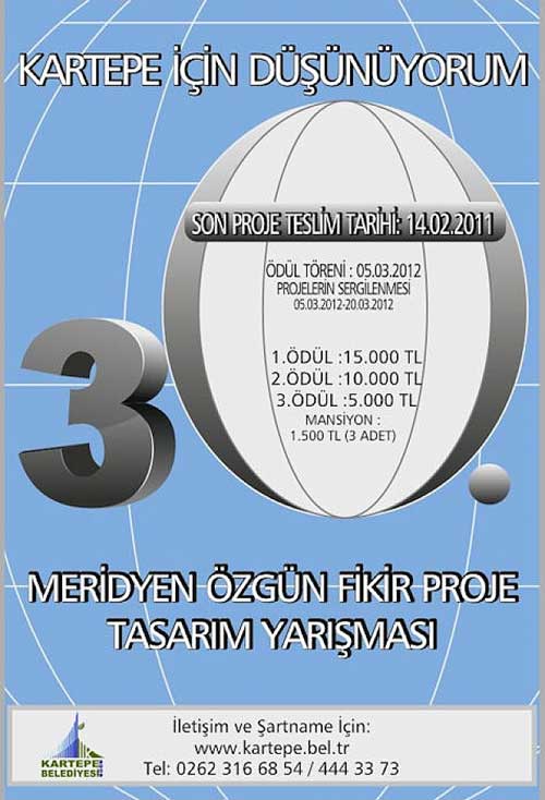 Kartepe için Düşünüyorum – 30. Meridyen Özgün Fikir Proje Tasarımı Yarışması (01 Ekim 2011-14 Şubat 2012 )