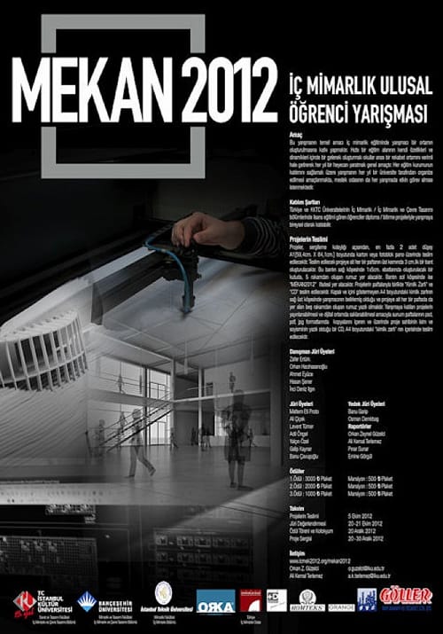 Mekan 2012 İç Mimarlık Ulusal Öğrenci Yarışması (18 Nisan 2012)