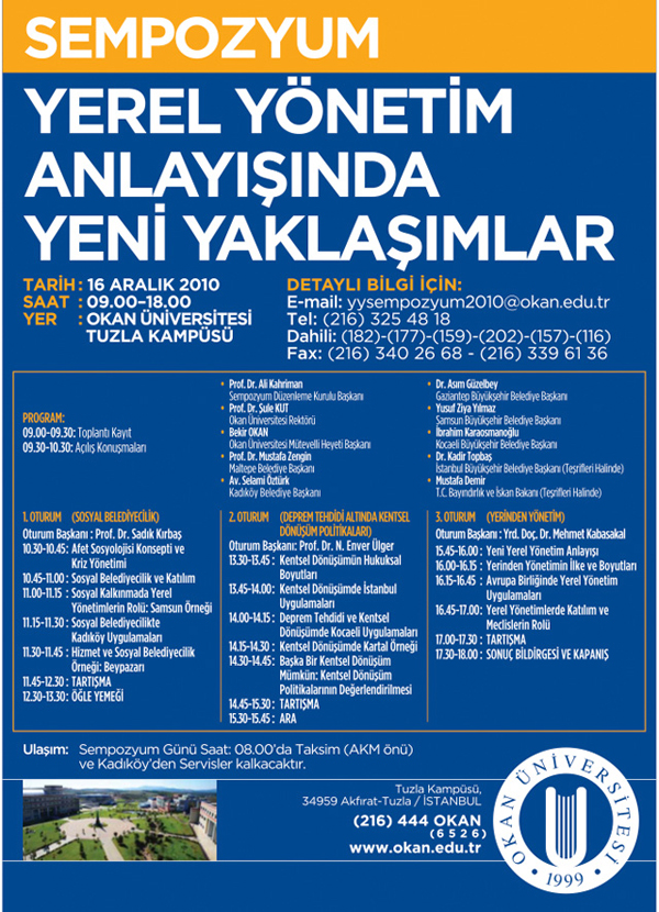 Yerel Yönetim Anlayışında Yeni Yaklaşımlar Sempozyumu (16 Aralık 2010)